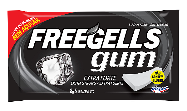 CHICLE FREEGELLS GUM EXTRA FORTE 12X15UN