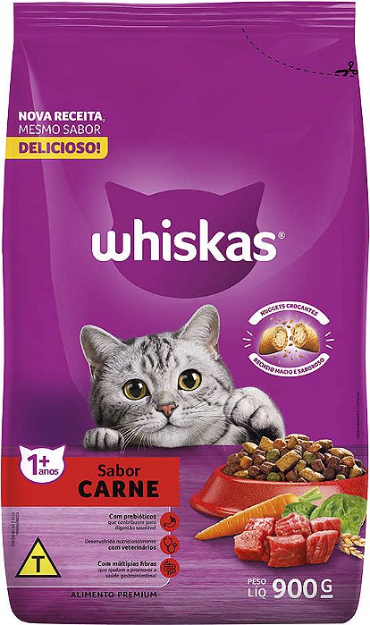 WHISKAS CARNE 900GR