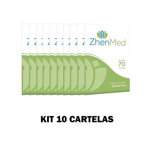 Kit 10 Ponto Semente Auricular C/ Micropore c/ 70 Pontos cada