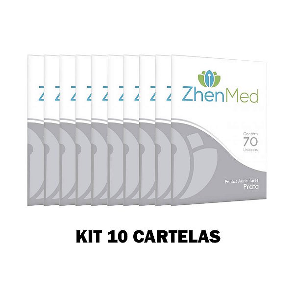 Kit 10 Ponto Prata Auricular C/ Micropore c/ 70 Pontos cada