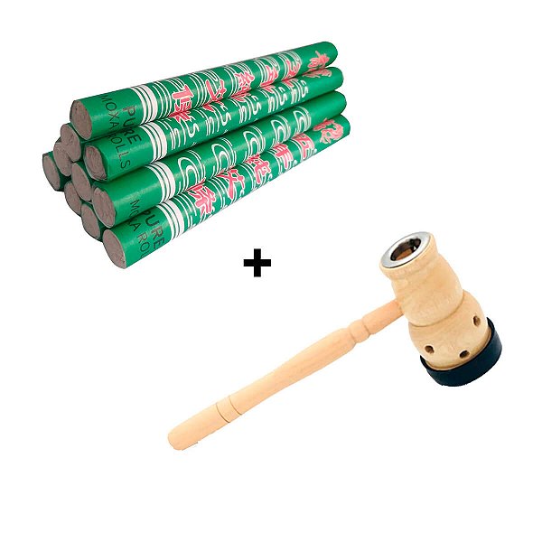 Kit Aplicador Cachimbo e Moxa Bastão de Artemisia