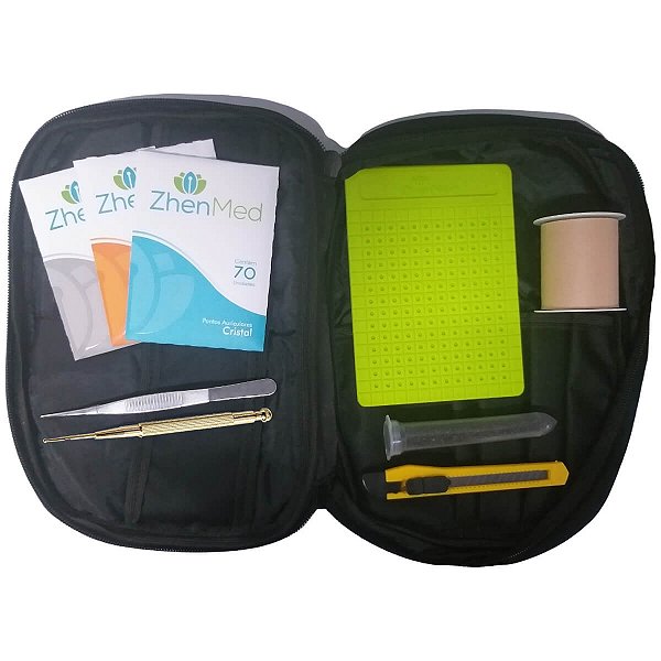 Kit Auriculoterapia Essencial com bolsa - 10 Peças