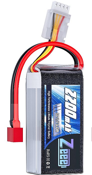 Bateria Lipo para Modelismo ZEEE 3S 11.1V 2200 mAh Shorty 50C plug T