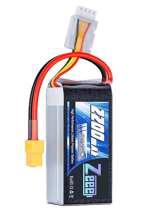 Bateria Lipo ZEEE 3S 11.1V 2200 mAh Shorty 50C XT60