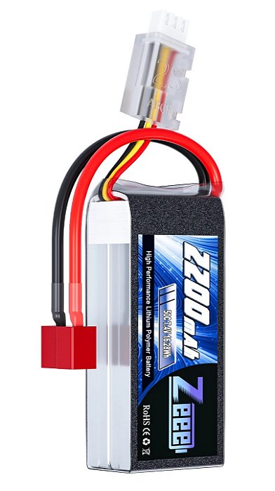 Bateria Lipo para Modelismo ZEEE 2S 7.4V 2200 mAh Shorty 50C plug T