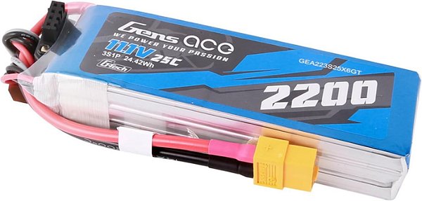 Bateria Lipo Gens Ace G-Tech 3S 11.1V 2200 mAh 25C plug XT60