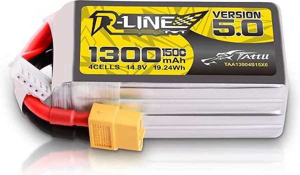 Bateria Lipo Tattu R-Line 5.0 4S 1300 Mah 150C 14.8V XT60