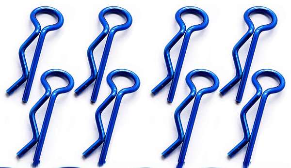 Grampo clip para bolha de automodelo 22mm azul 8 unidades
