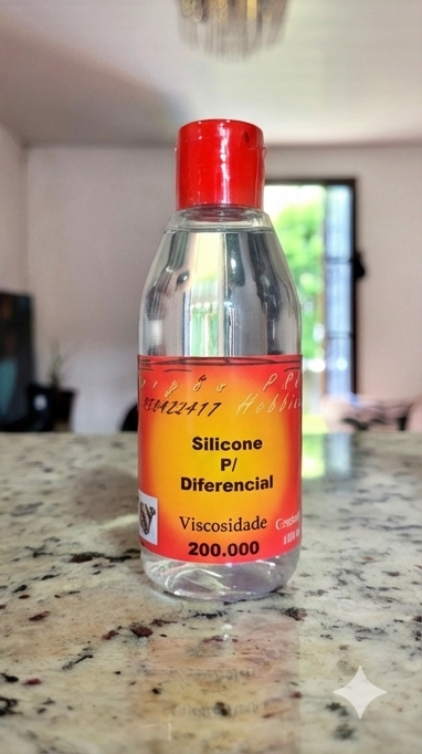 Óleo de Silicone para Diferencial de Automodelo 200.000 cst Frasco 100ml