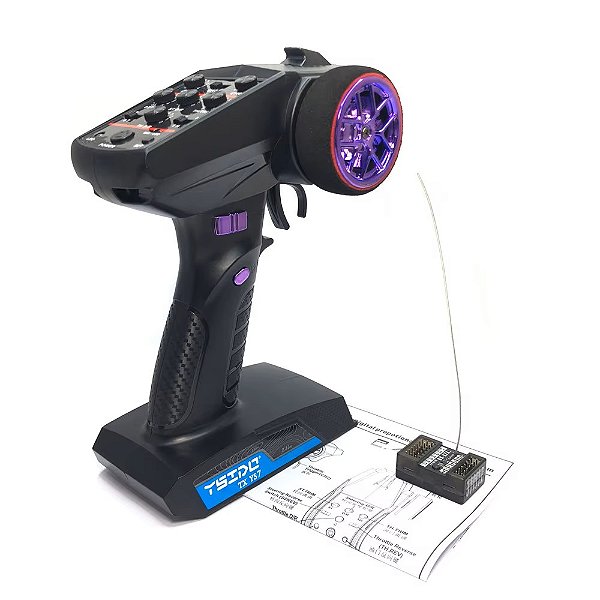 Rádio Controle Ysido 7CH 2.4 GHz + 2 receptores