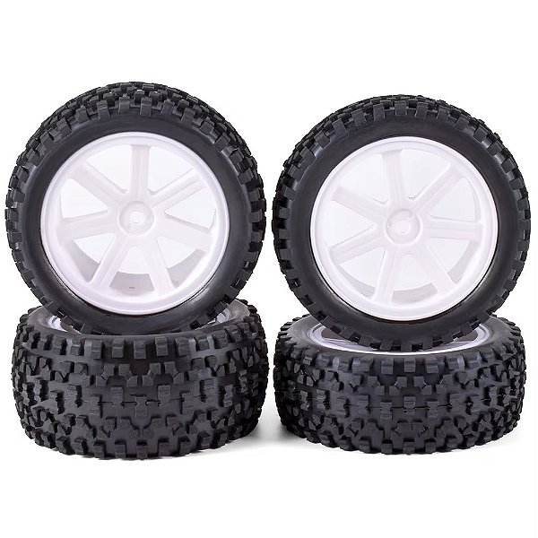 Pneu Offroad para Automodelo HEX 12mm 87x55mm