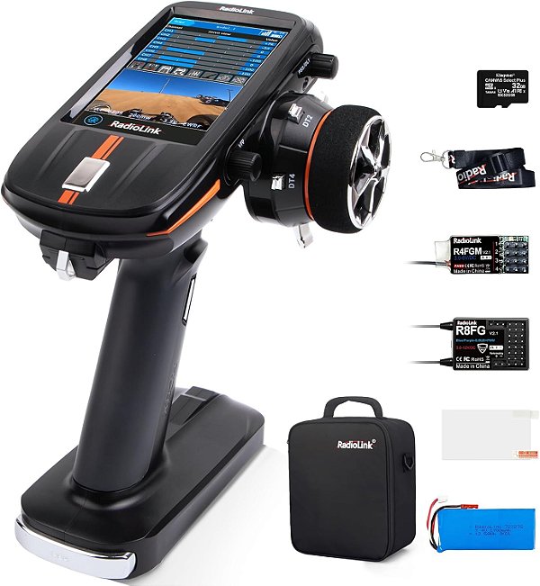 Rádio Controle Radiolink RC8X 8CH + 2 receptores: R8FG/R4FGM