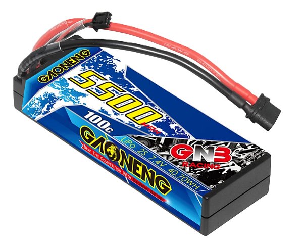 Bateria LiPo Gaoneng 2S 7.4V 5500mAh 100C Plug T