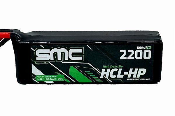 Bateria Lipo SMC 4S 14.8V 2200mAh 80C XT60