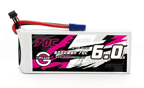 Bateria Lipo CNHL G Plus 3S 11.1V 6000mAh 70C plug EC5