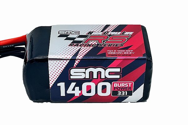 Bateria Lipo SMC 6S 22.2V 1400mAh Drone Racing FPV