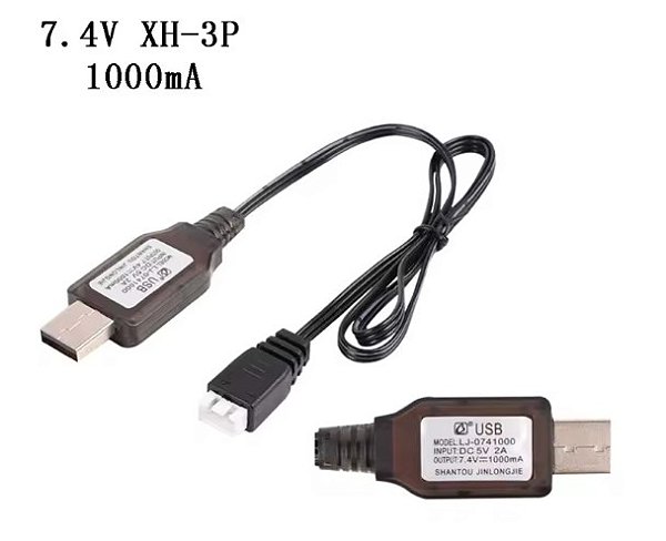Carregador USB para Bateria Lipo 2S 7.4V