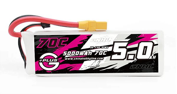 Bateria Lipo CNHL 2S G+ 7.4V 5000 mAh 70C XT90