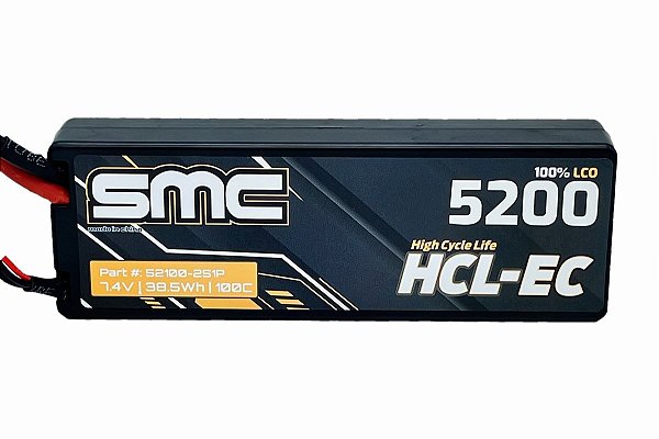 Bateria Lipo SMC 2S HCL-EC 7.4V 5200 mAh 100C plug XT60