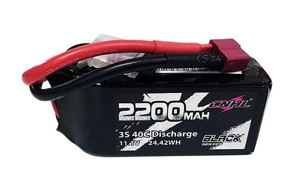 Bateria Lipo CNHL Black Series 3S 11.1V 2200 mAh 40C Shorty T