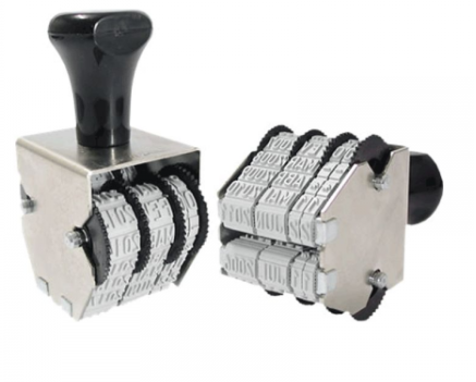 CARIMBO DATADOR DUPLO MANUAL 5MM