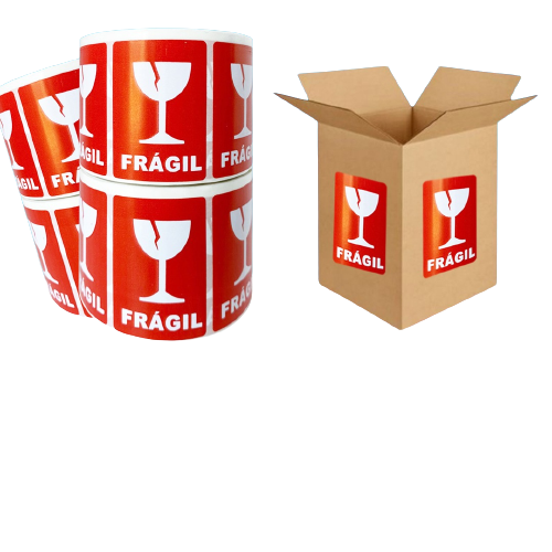 1 Rolo Etiqueta 60 x 40mm Frágil taça