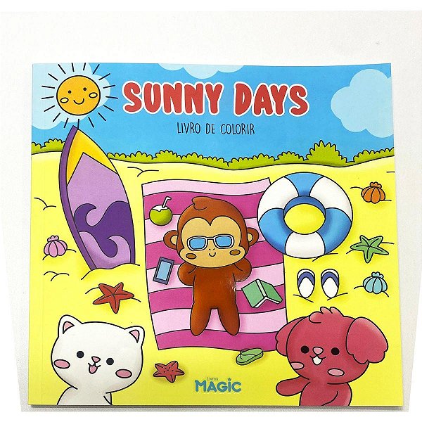 Livro de Colorir Comfy Sunny Days 48 pg. 180 g - Magic Kids