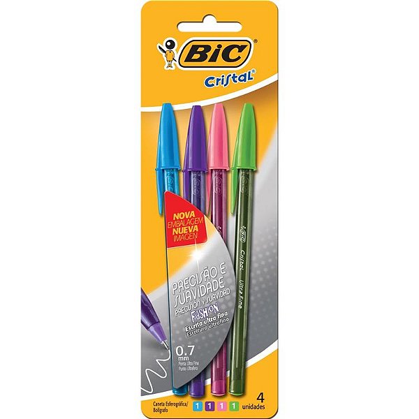 Caneta esferografica Cristal Ultra Fine Fashion - Bic