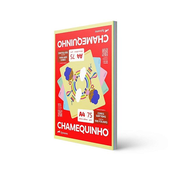 Papel Sulfite A4 Colorido Chamequinho 75 g 4 cores - Chamex