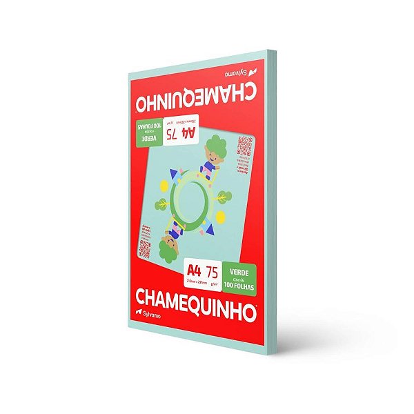 Papel Sulfite A4 Colorido Chamequinho 75 g Verde - Chamex