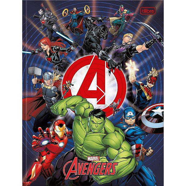 Caderno Brochurão Capa Dura Avengers 80 fls. - Tilibra
