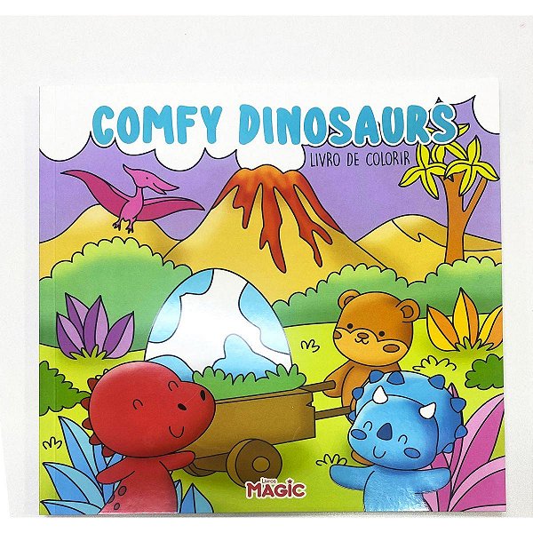 Livro de Colorir Bobbie Goods Comfy Dinosaurs - Magic Kids