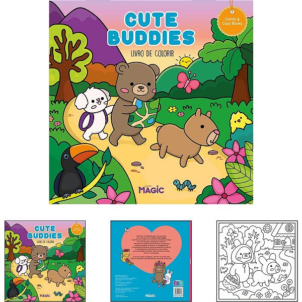Livro de Colorir Bobbie Goods Cute Buddies 48 pg. - Magic Kids