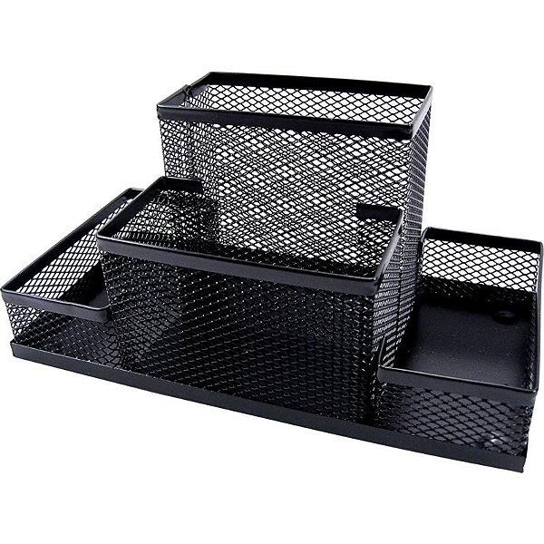 Acessório para Mesa Aramado Porta Objetos Preto - Kit