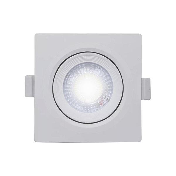 Spot 5W Quadrado Embutir Teto Casa Dicróica Direcionável - 6500K