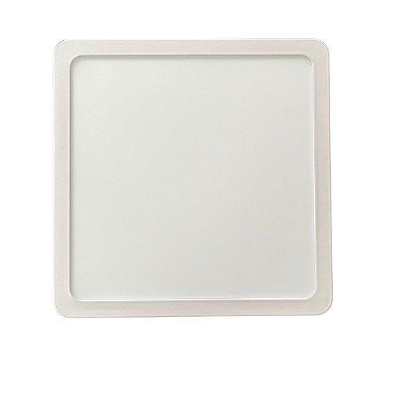 Painel LED Quadrado Sobrepor 18w 3000k Branco Quente Ultraluz - 22x22