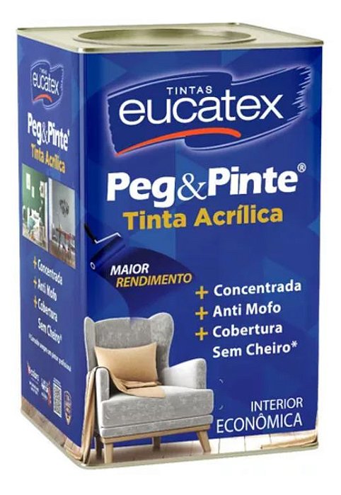 Tinta Acrílica Peg & Pinte Antimofo Mais Rendimento 18L 13 Cores