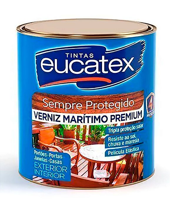 Verniz Marítimo Eucatex Premium Tingidor de Madeira 900ml