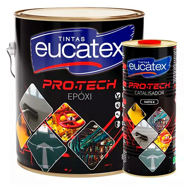 Tinta P.U Epóxi Eucatex Pro-Tech + Catalisador 3,6L 10 Cores