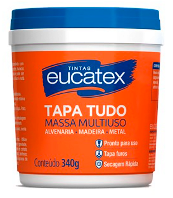 Massa Corrida Eucatex Tapa Tudo Multiuso Buracos Fissuras 340g