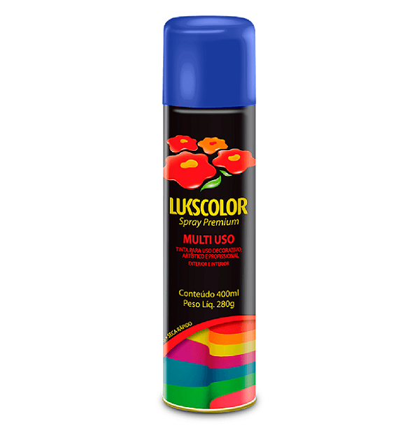 Tinta Spray Lukscolor Premium Multiuso Brilhante 400ML 16 Cores