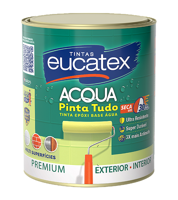 Tinta Epóxi PU Eucatex Acqua Base Água Branco Pinta Tudo 900ML