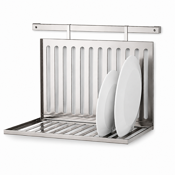 Escorredor De Louças Inox Suspenso De Parede Dobrável 40cm Haus