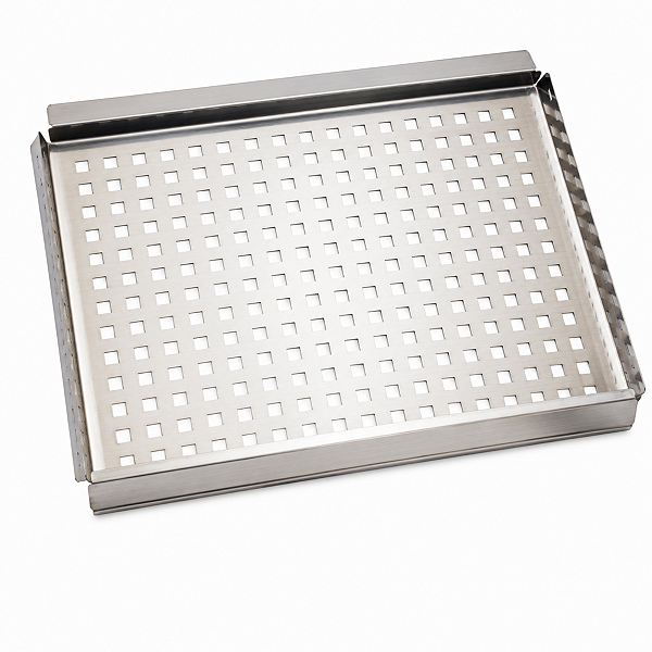 Grelha Churrasco Inox 29x39 Encaixe Espeto Universal Desmontável Kort