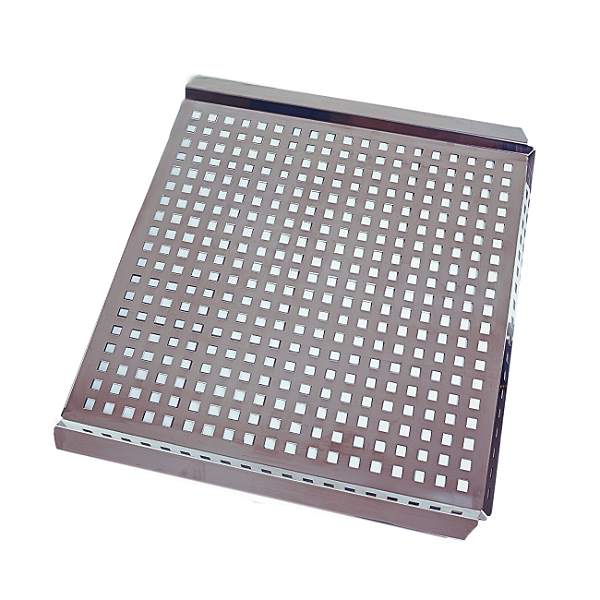 Grelha Churrasco Inox 45x45 Encaixe Espeto Universal Desmontável Kort