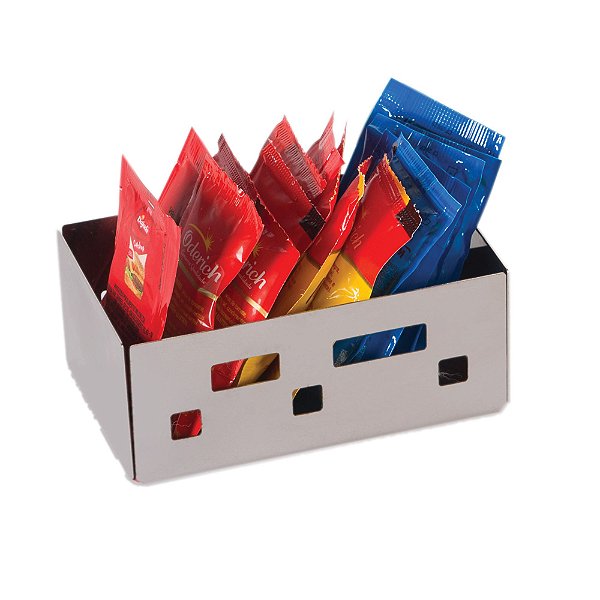 Suporte Sachês de Mesa Inox Prime