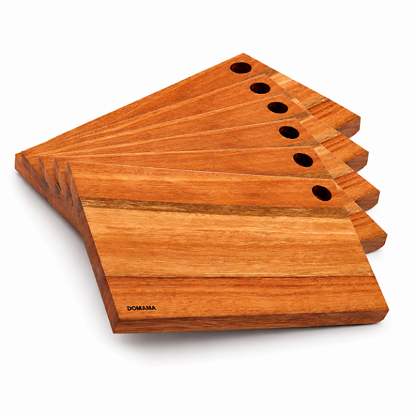 Kit 6 peças Tábuas para Servir Hambúrguer, Sanduiche 27X15cm Essence