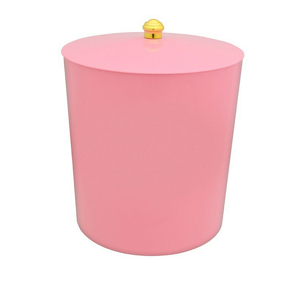 Lixeira Com Tampa para Banheiro Cozinha 5Litros Haus - ROSA