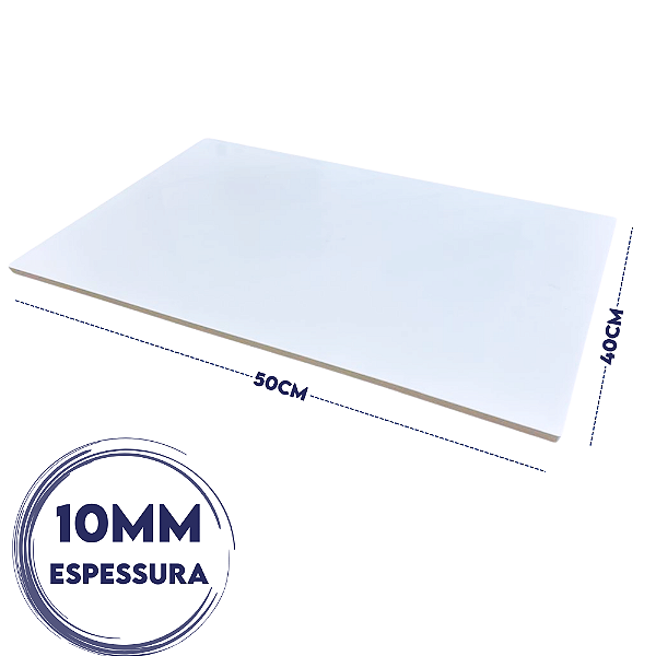 Tabua Placa de Corte branca 50x30cm