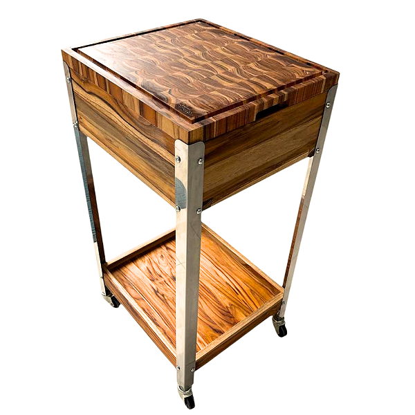 Carrinho Gourmet Churrasco com Tampo Removível Teca